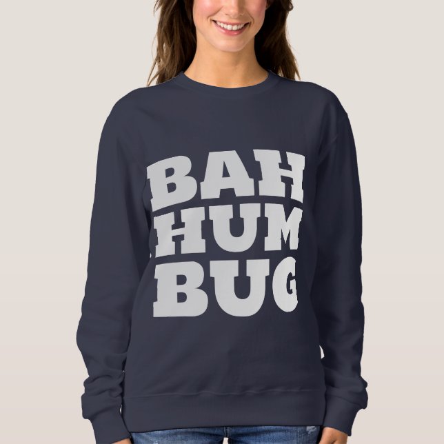 SUDADERA BAH HUM BUG FUNNY NAVIDADES T-SHIRT (Anverso)
