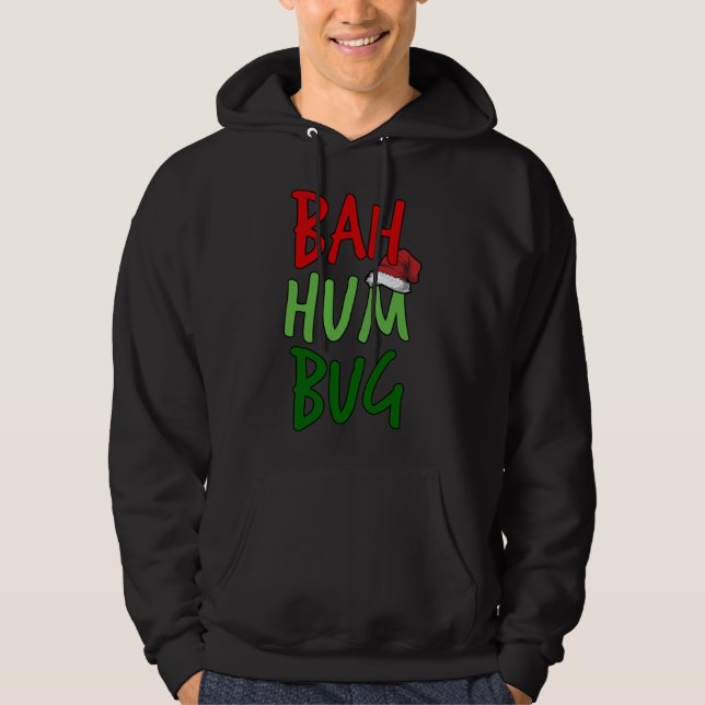 Sudadera Bah Humbug Navidades de Santa Hat Anti-Navidades (Anverso)