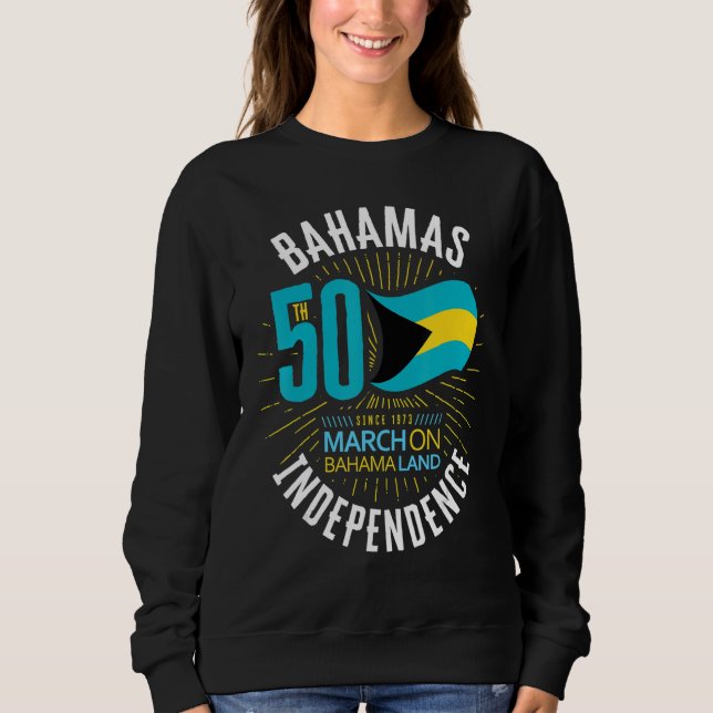 Sudadera Bahamas 50th Independence Bahamian Flag Nassau Bah (Anverso)