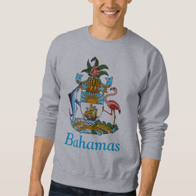 Sudadera Bahamas con escudo de armas (paraíso caribeño) (Anverso)