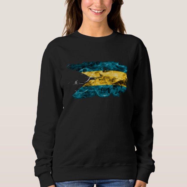 Sudadera Bahamas Flag  Bahamian maps bahamas  for women (Anverso)
