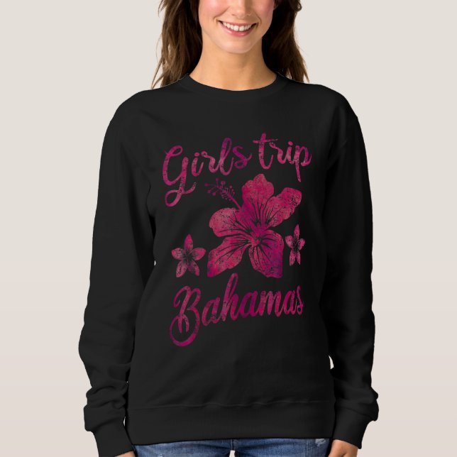 Sudadera Bahamas Girls Trip Hibiscus Weekend Summer Vacatio (Anverso)