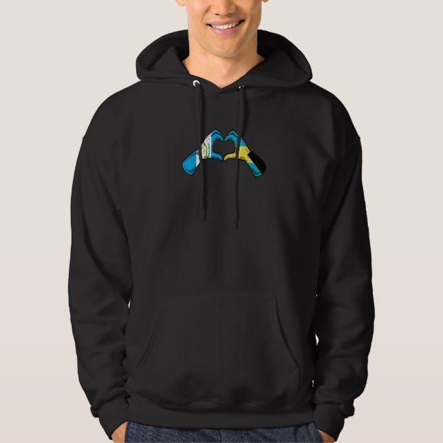 Sudadera Bahamas Guatemala Flag Bahamians Guatemalan Heart  (Anverso)