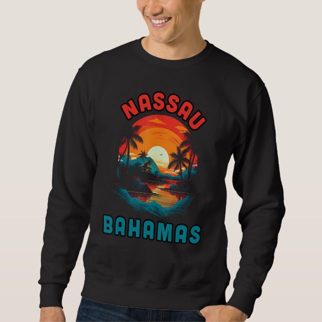 Sudadera Bahamas Tropical Sunset beach Souvenir Vacation (Anverso)