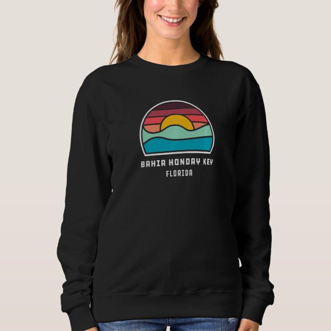 Sudadera Bahia Honday Key Florida Cool Minimalist Ocean Wav (Anverso)
