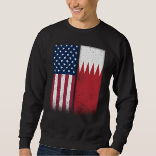 Sudadera Bahréin Bahríes Bandera Americana Orgulloso USA Ba