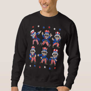 Sudadera Bailando Dabbing Tío Sam 4 De Julio Niños Chicas K