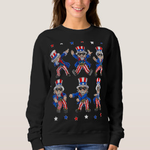 Sudadera Bailando Dabbing Tío Sam 4 De Julio Niños Chicas K