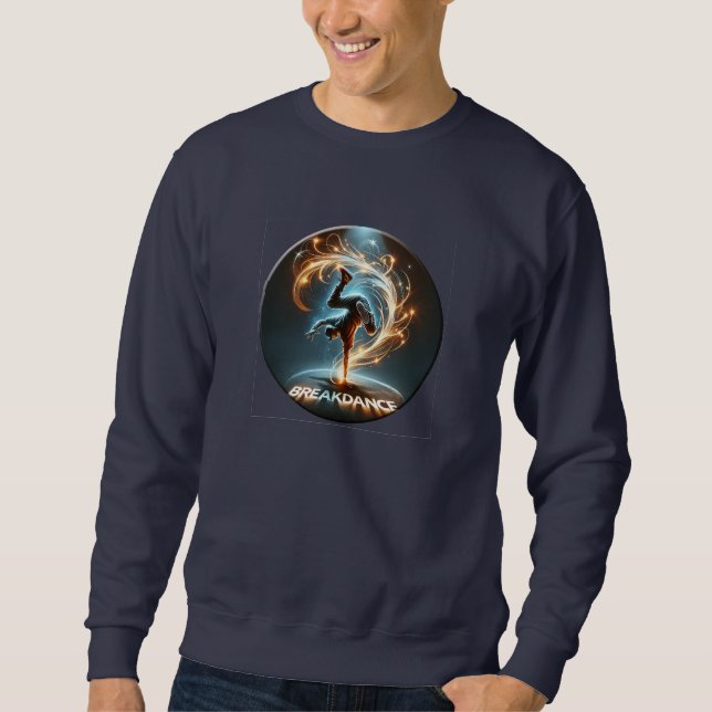Sudadera Bailarín de rompecabezas en Neon Swirl Spotlight D (Anverso)