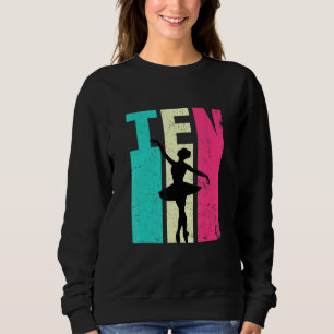 Sudadera Bailarina de ballet retro de 10 años de edad Bir