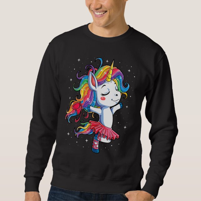 Sudadera Bailarina de ballet Unicorn Ballerina Mujeres Arco (Anverso)