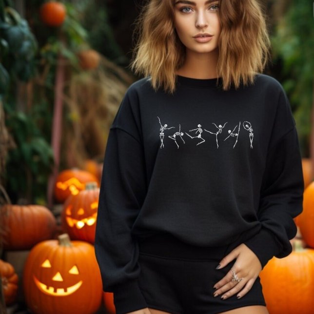 Sudadera Bailarina de esqueleto bailando Halloween (Subido por el creador)