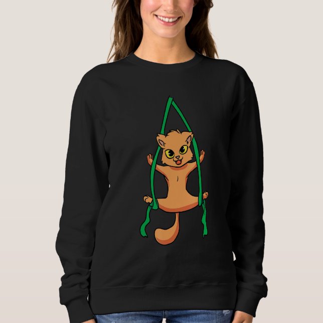 Sudadera Bailarina de seda aérea Acrobat Funny Cat Aerialis (Anverso)