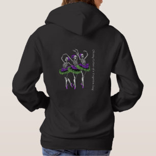 Sudadera  Bailarina Esqueleto Verde Púrpura Persiguiendo Ec