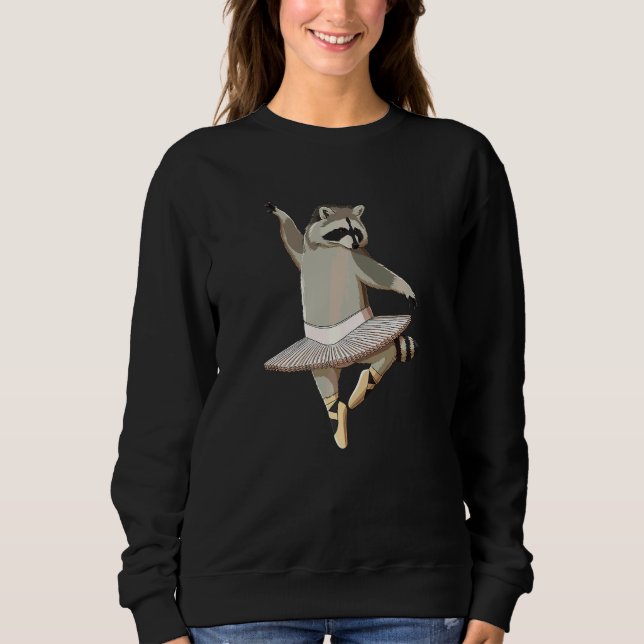 Sudadera Bailarina Mapache Bailarina de Ballet (Anverso)