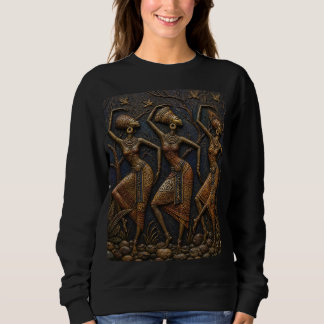 Sudadera Bailarines Africanos Tradicionales Tallados, Triba