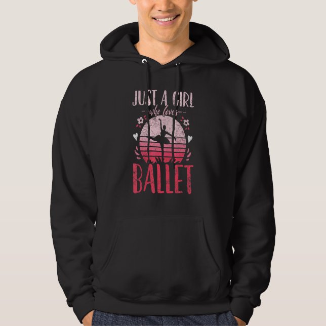 Sudadera Baile Ballet Sólo Un Chica Que Ama El Ballet Retro (Anverso)