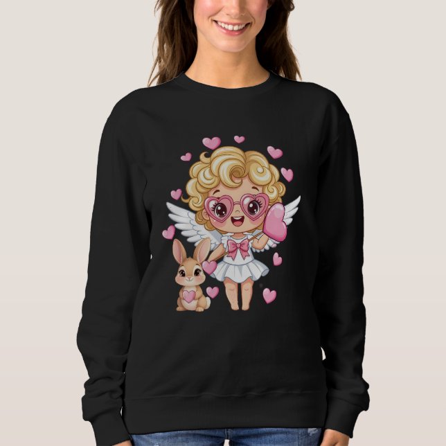Sudadera Baile de Cupido y Conejito (Anverso)