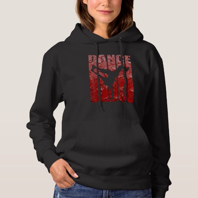 Sudadera Baile de interrupción Baile Rojo Hip Hop Graffiti  (Anverso)