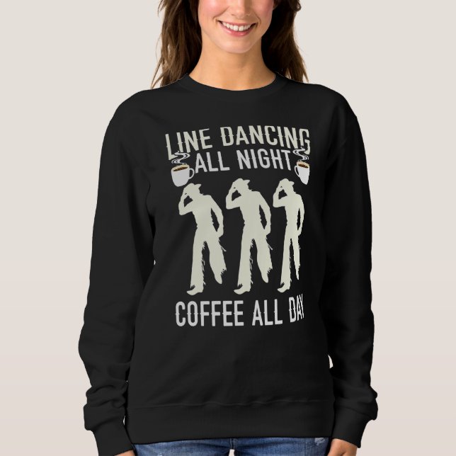 Sudadera Baile De Línea Y Café Cafeína De Bailarina Occiden (Anverso)