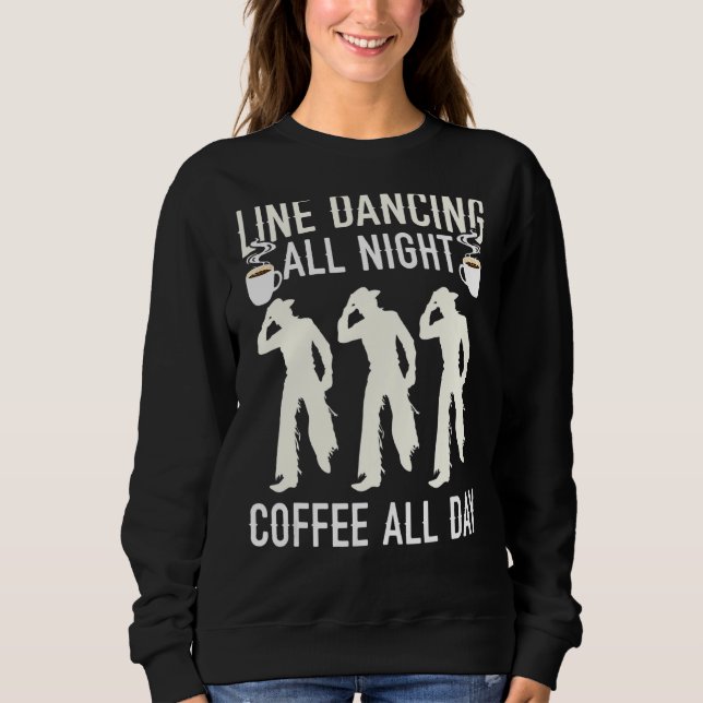 Sudadera Baile De Línea Y Café Cafeína De Bailarina Occiden (Anverso)