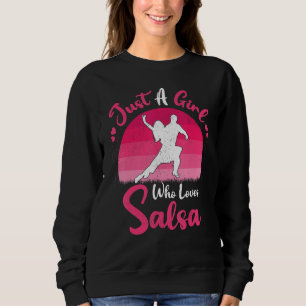 Sudadera Baile de salsa vintage solo una chica que ama la s
