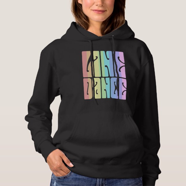 Sudadera Baile en línea hippie pastel (Anverso)