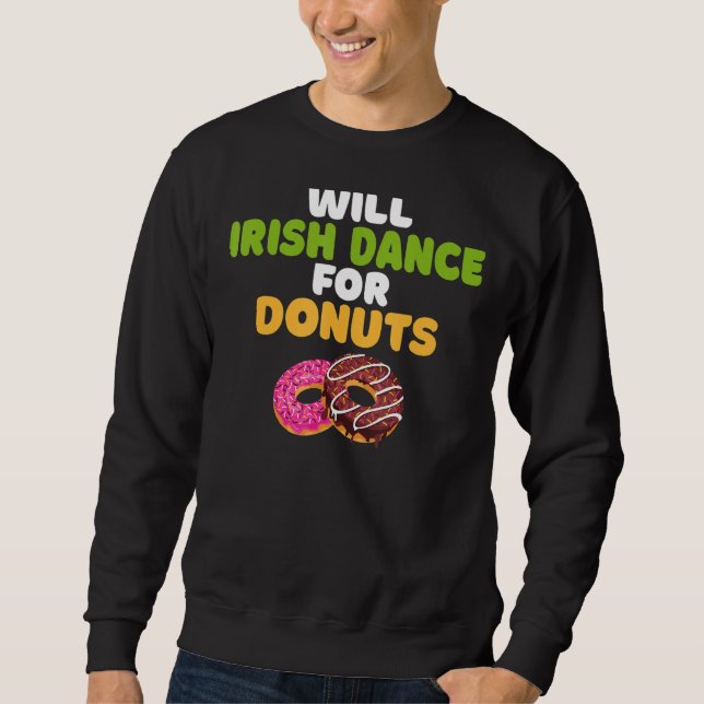 Sudadera Baile Irlandés Por Donuts, Bailarina Irlandesa (Anverso)