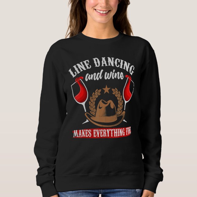 Sudadera Baile Line Dance Wine Country Dancing (Anverso)