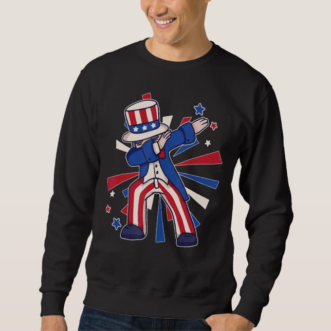 Sudadera Baile Tío Sam Dance 4 De Julio Patrio (Anverso)