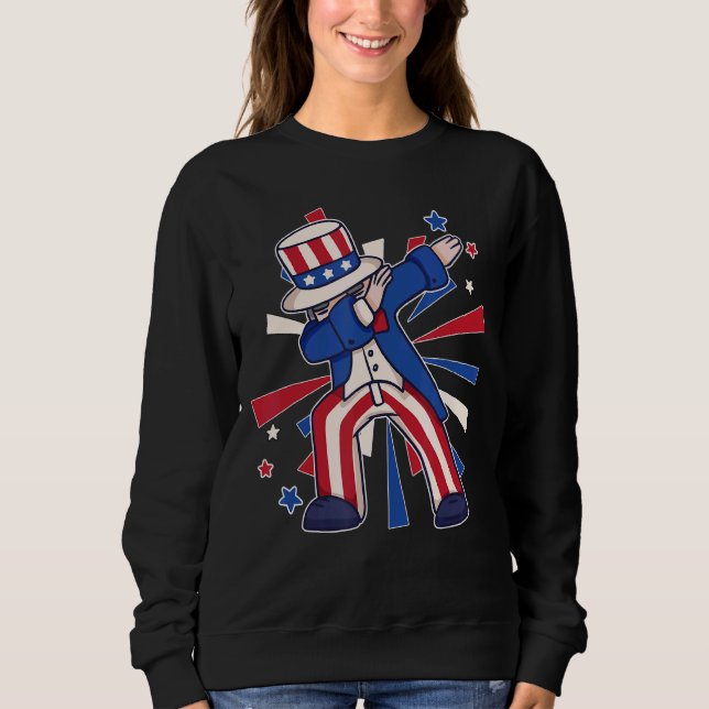 Sudadera Baile Tío Sam Dance 4 De Julio Patrio (Anverso)