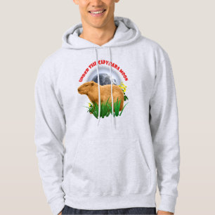 Sudadera Bajo la Luna del Carpincho Carpincho Divertido 