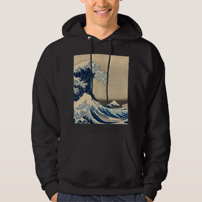 Sudadera Bajo la ola de Kanagawa, de Katsushika Hokusai (Anverso)
