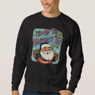 Sudadera Baker Christmas Naughty List   Santa xmas holiday 
