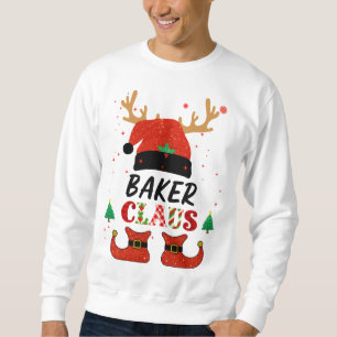 Sudadera Baker Claus Familia Navidad Combinación