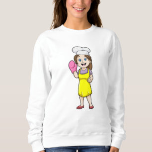 Sudadera Baker con guantes de huevo y delantal de cocina