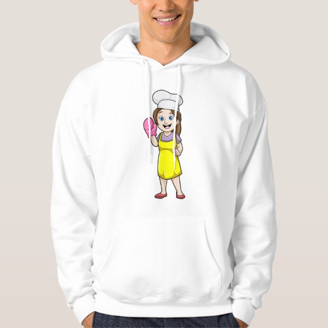 Sudadera Baker con guantes de huevo y delantal de cocina (Anverso)