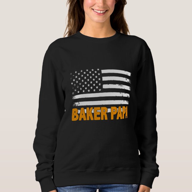 Sudadera Baker Papa American Flag Día del Padre (Anverso)