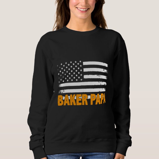 Sudadera Baker Papa American Flag Día del Padre (Anverso)