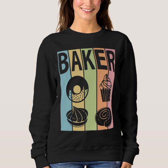 SUDADERA BAKER PASTEL COLORS DESSERTS PASTRY CHEF BAKING    (Anverso)
