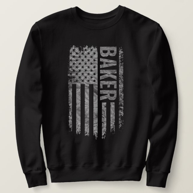 Sudadera Baker USA Flag Distressed design (Anverso del diseño)