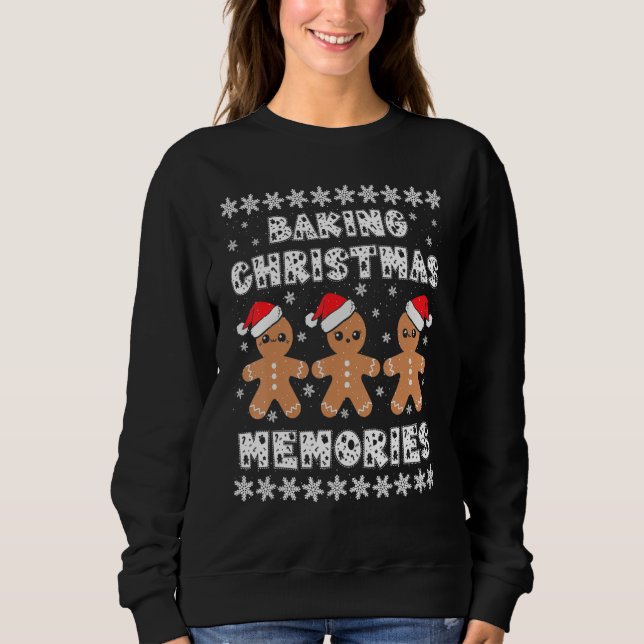 Sudadera Baking Christmas Memories Gingerbread Men With Xma (Anverso)
