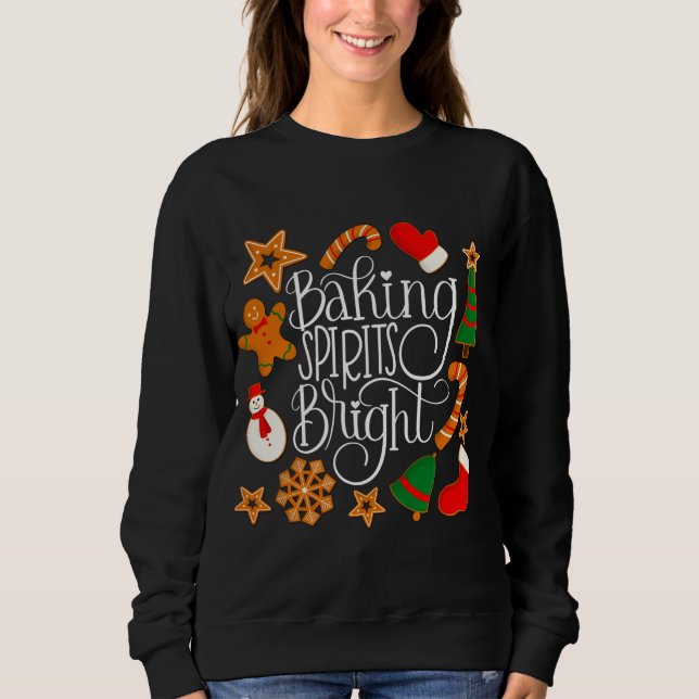 Sudadera Baking Spirit Bright Gingerbread Navidades Cookie (Anverso)