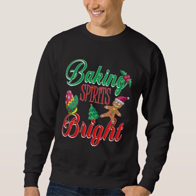 Sudadera Baking Spirits Bright Christmas Cookie Baker  For  (Anverso)