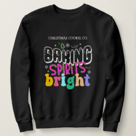 Sudadera Baking Spirits Bright Retro Kitchen Holiday Black