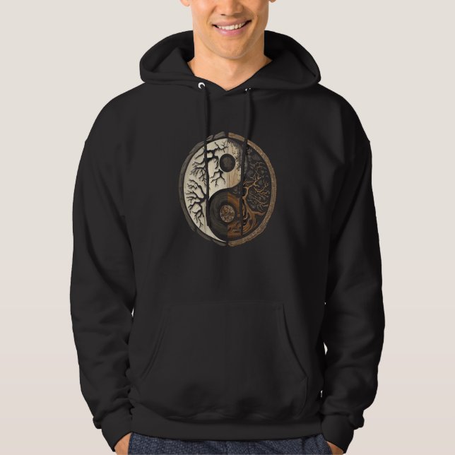 Sudadera Balance and Harmony Yin Yang Symbol Nature Forest (Anverso)