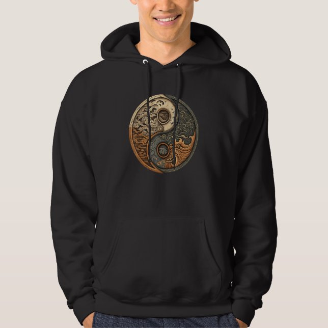Sudadera Balance and Harmony Yin Yang Symbol with Waves 1 (Anverso)