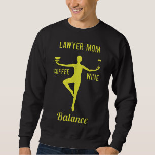 Sudadera Balance de vino de café de la abogada Mamá