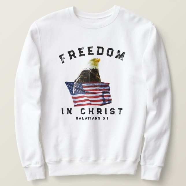 Sudadera Bald Eagle & American Flag Patriotic Christian (Anverso del diseño)
