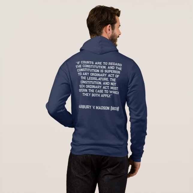 Sudadera Bald Eagle Consitution Quote Marbury v Madison (Reverso completo)